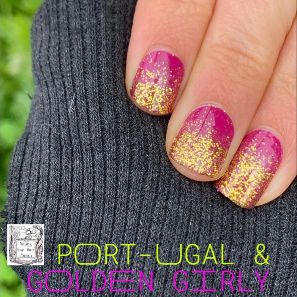 *Retired* Color Street: Golden Girly | Gold Metallic Glitter Dipped Party Yellow - Picture 11 of 14